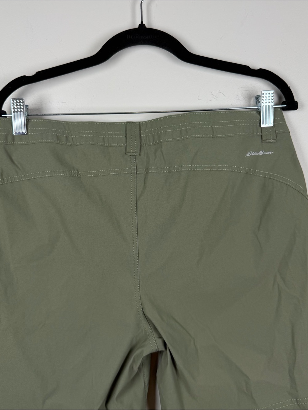 Eddie Bauer Women's Rainier Shorts Green Nylon Hiking Gorpcore Stretch Size 10 - Picture 5 of 10